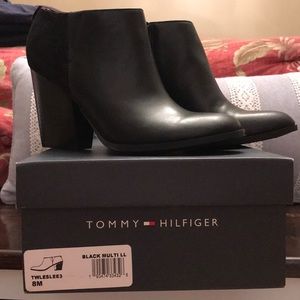 Black Tommy Hilfiger booties